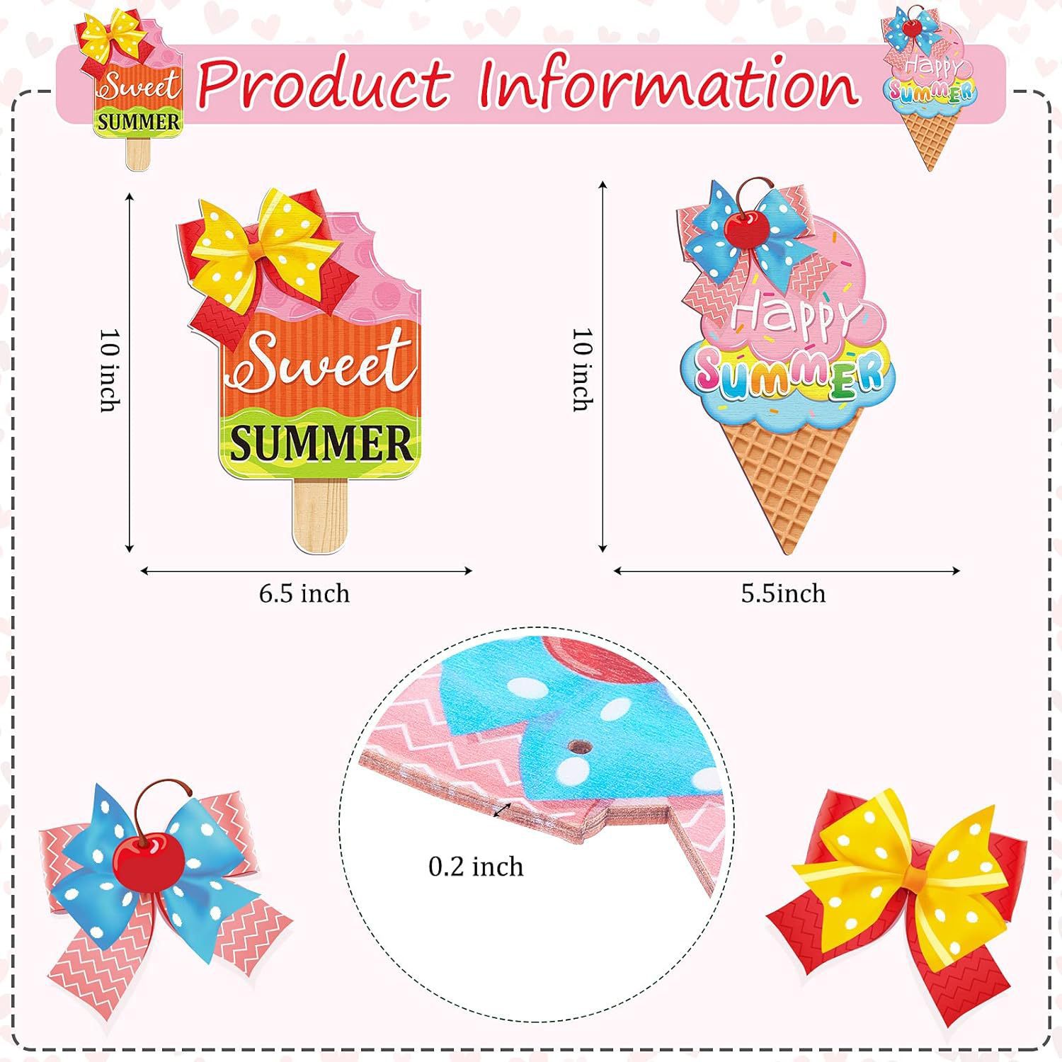 Ice cream 2-piece set