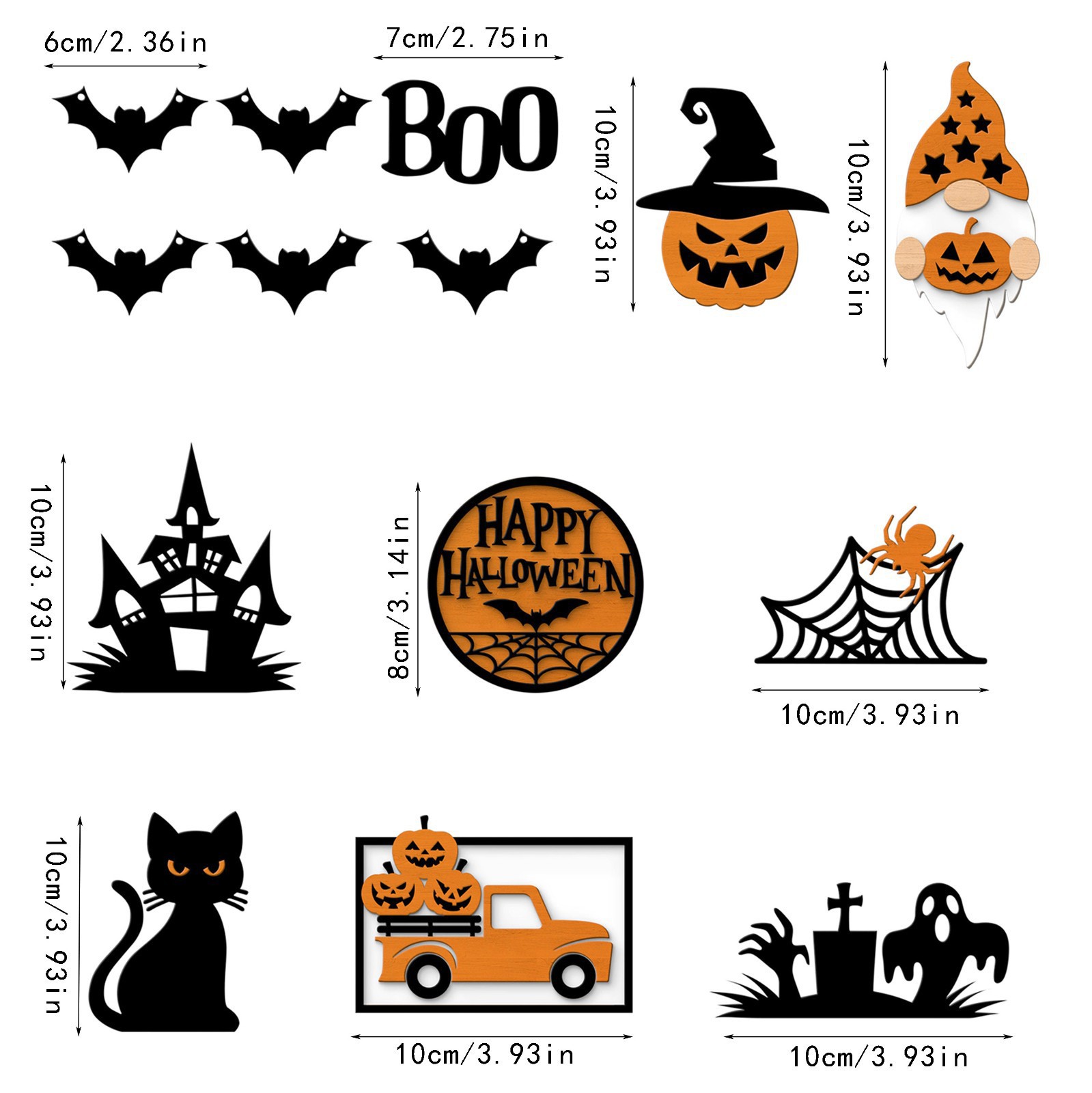 Ghost Pumpkin Ornaments -7