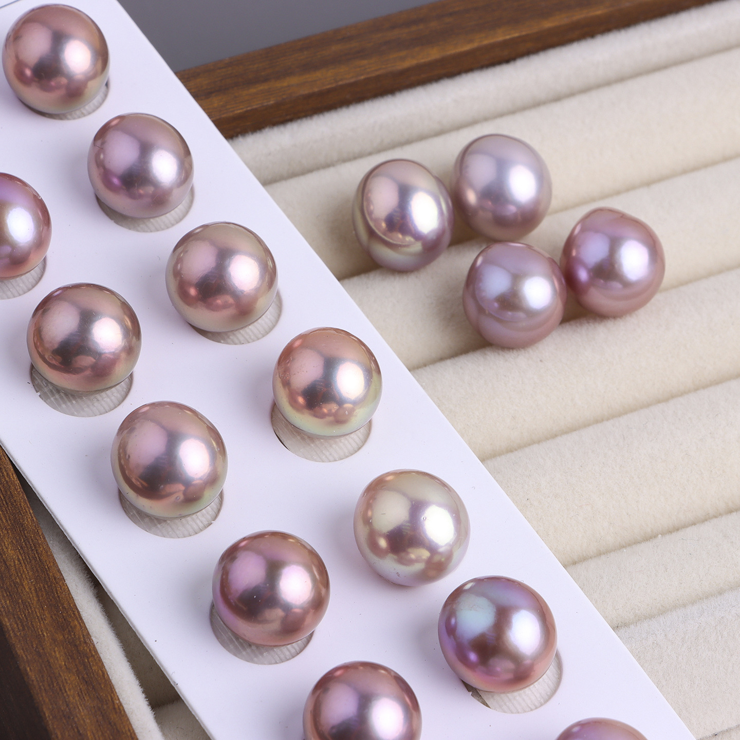 Natural colorful purple 12mm pair