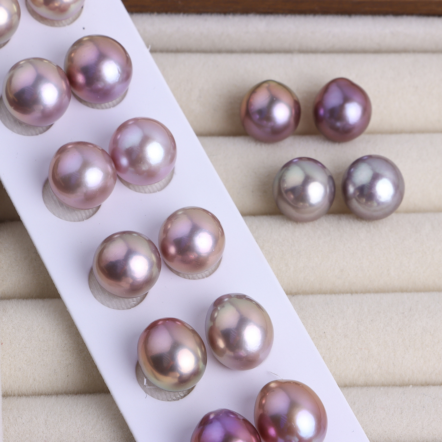 Natural colorful purple 13mm pair