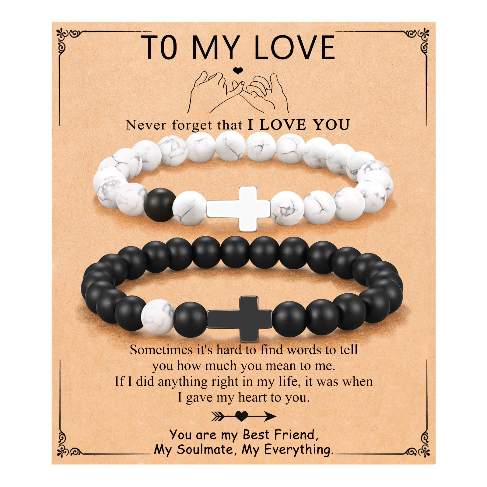 To My Love Black Frosted White Pine-With Card