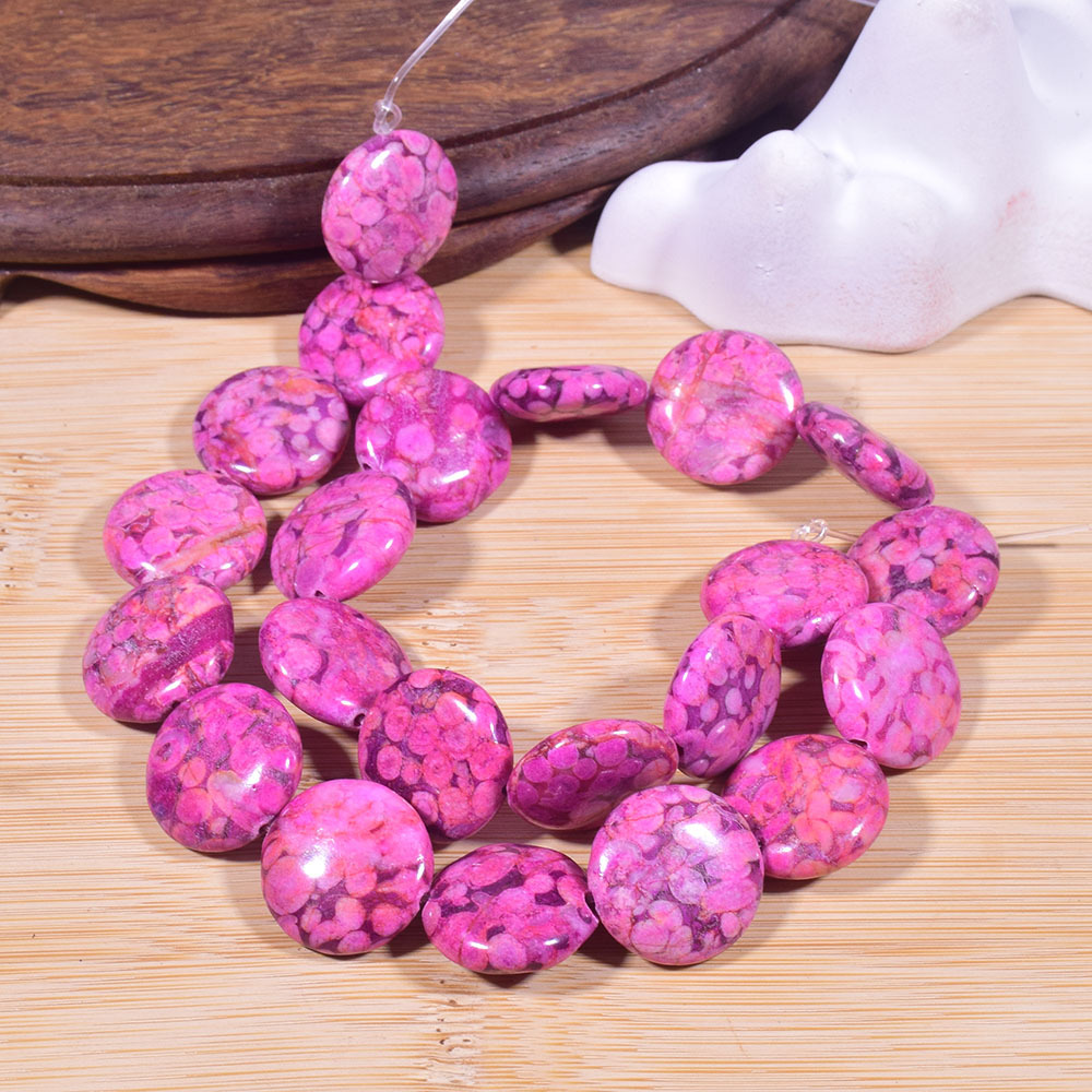 17.5mm (about 22 pieces per strip) rose red