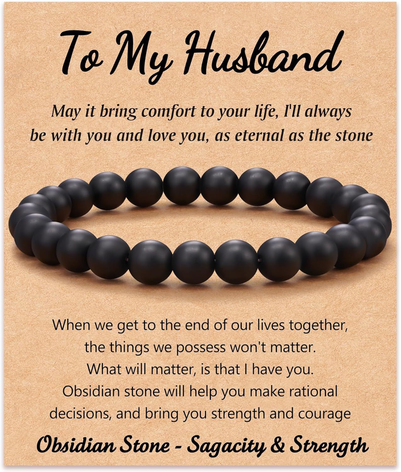 Black Frosted to my husband Card