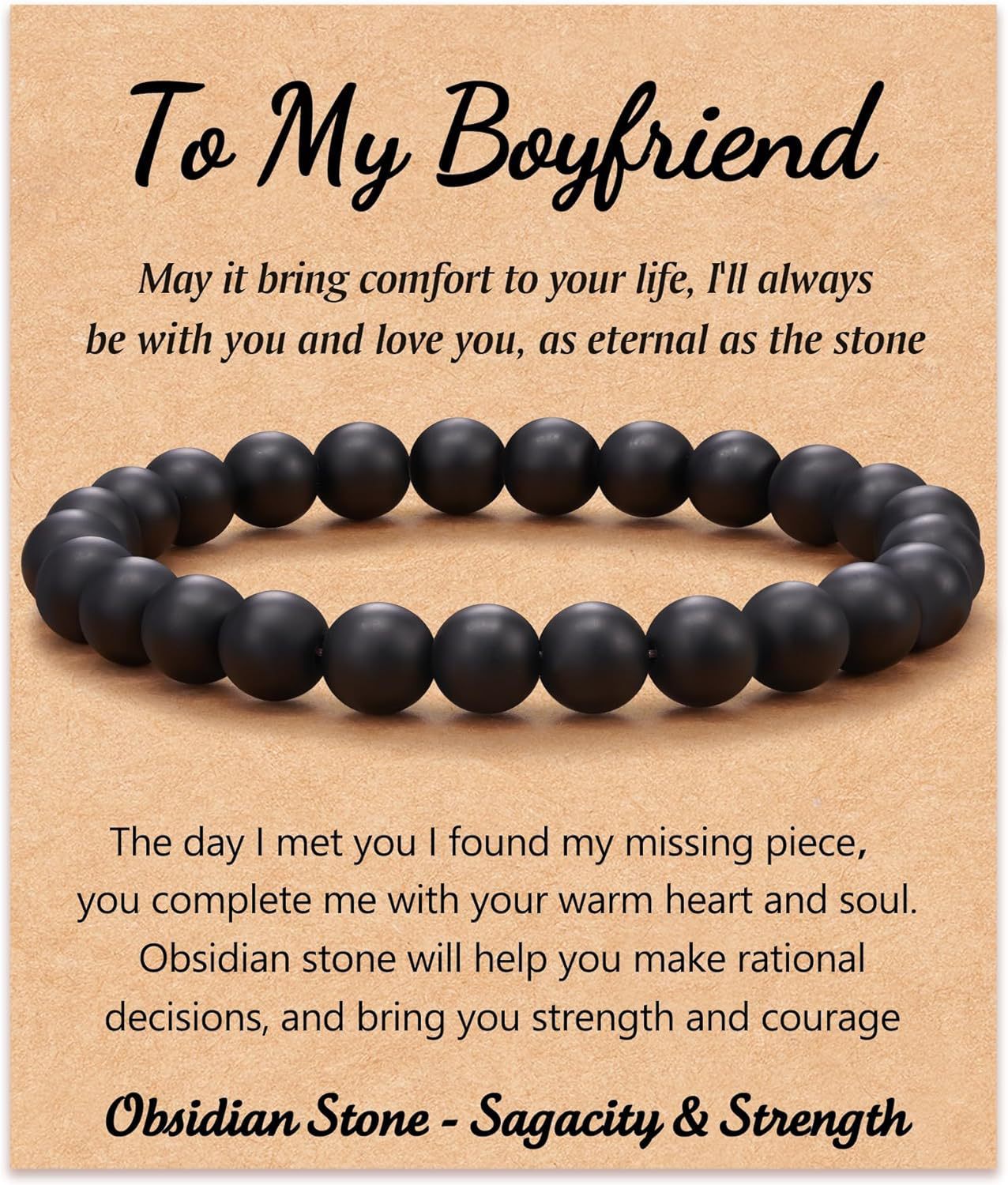 Black Frosted to my boyfriend Card