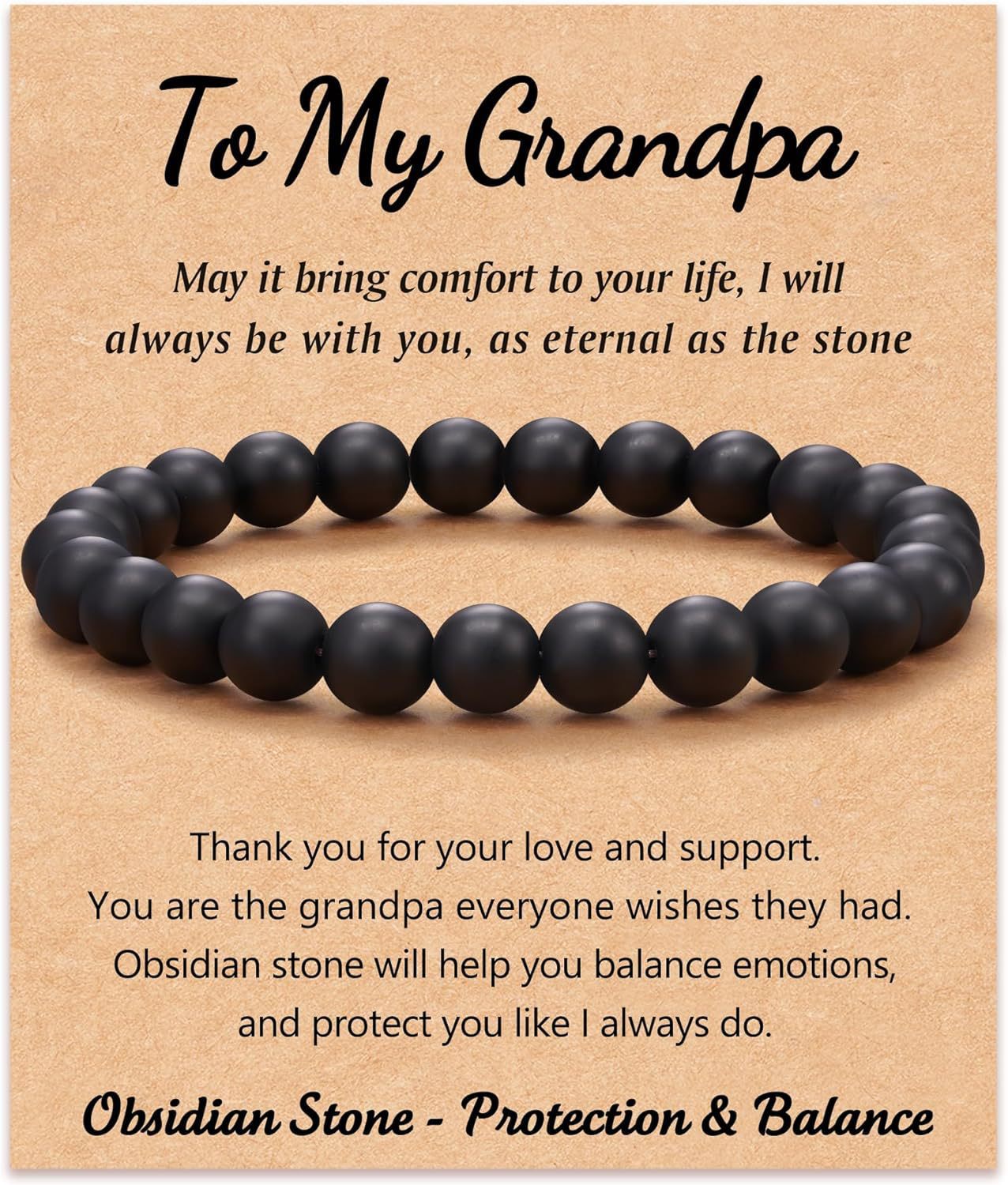 Black Frosted to my grandpa Card