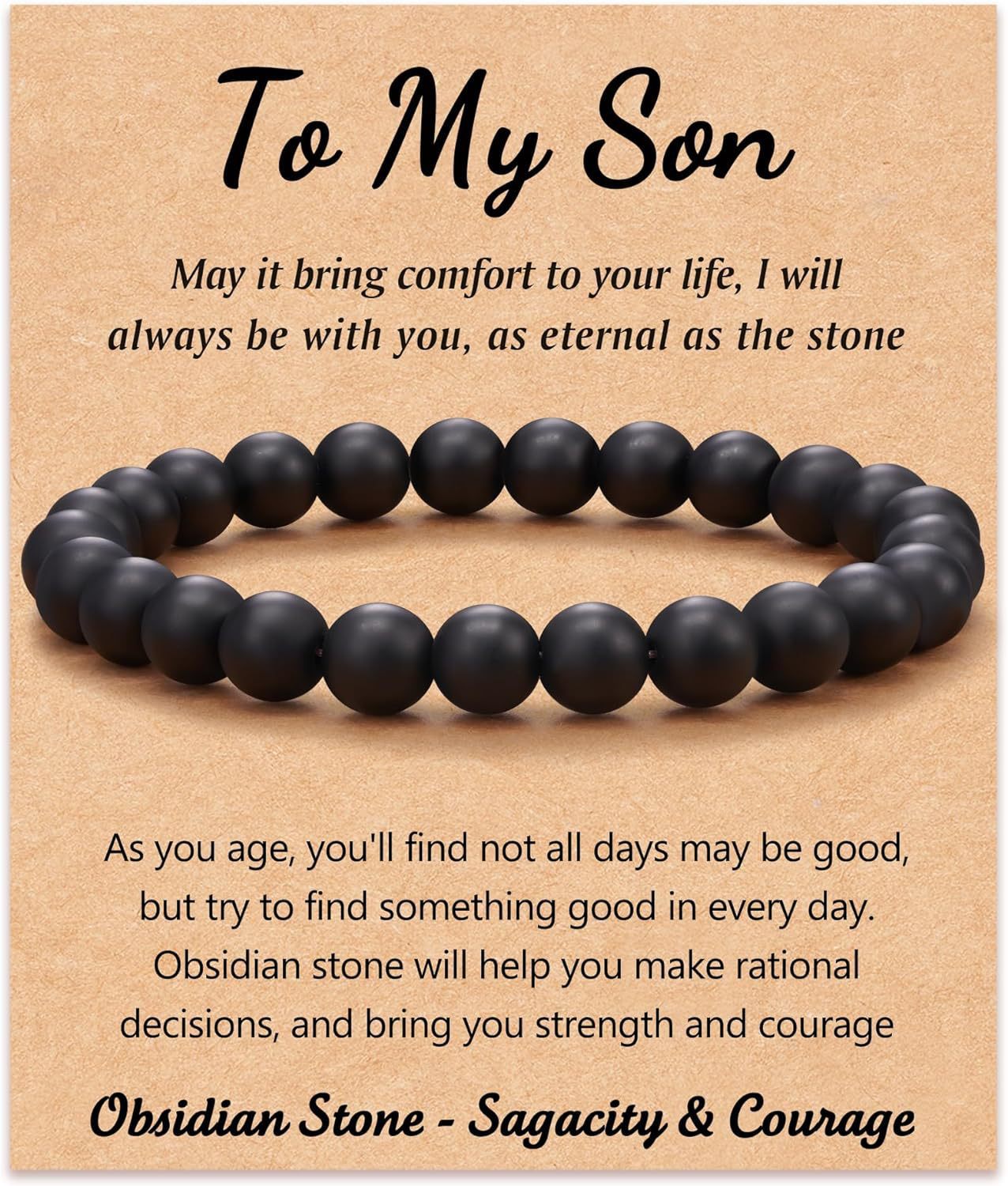 Black Frosted to my son Card