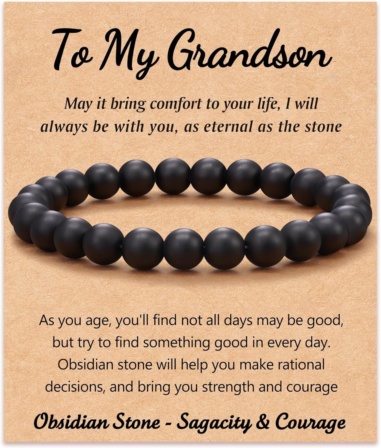 Black Frosted to my grandson Card