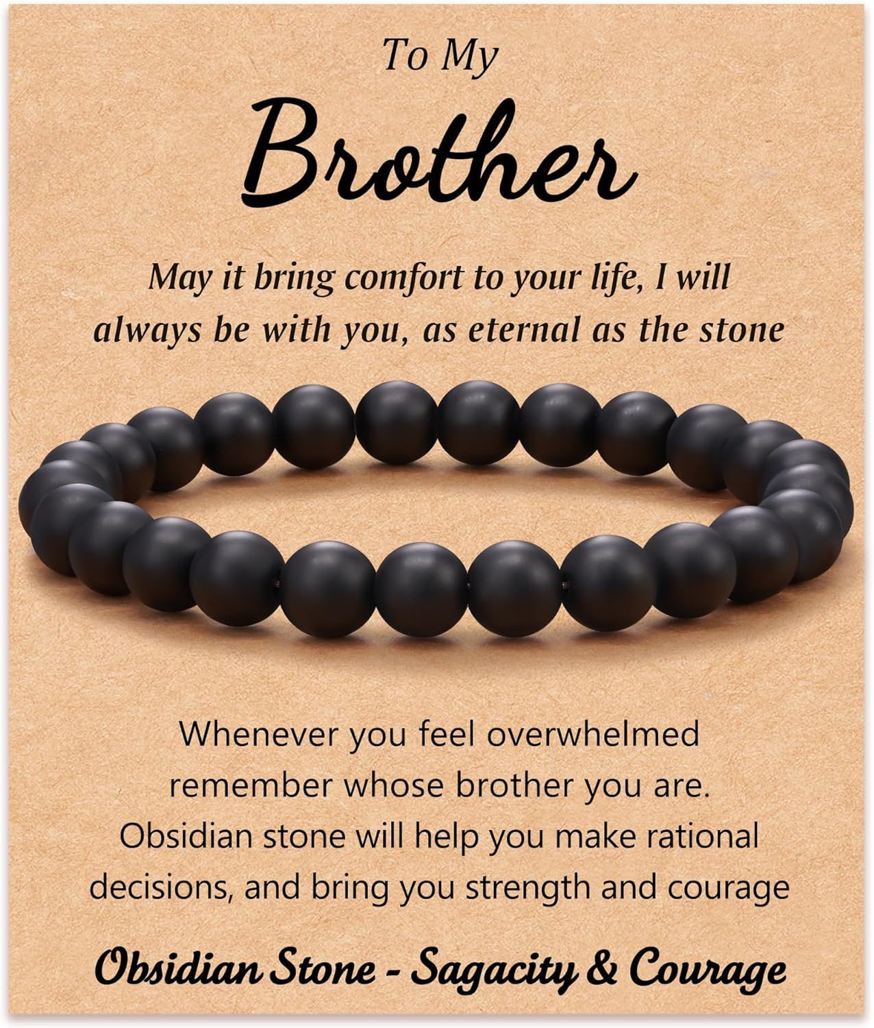 Black Frosted to my brother Card