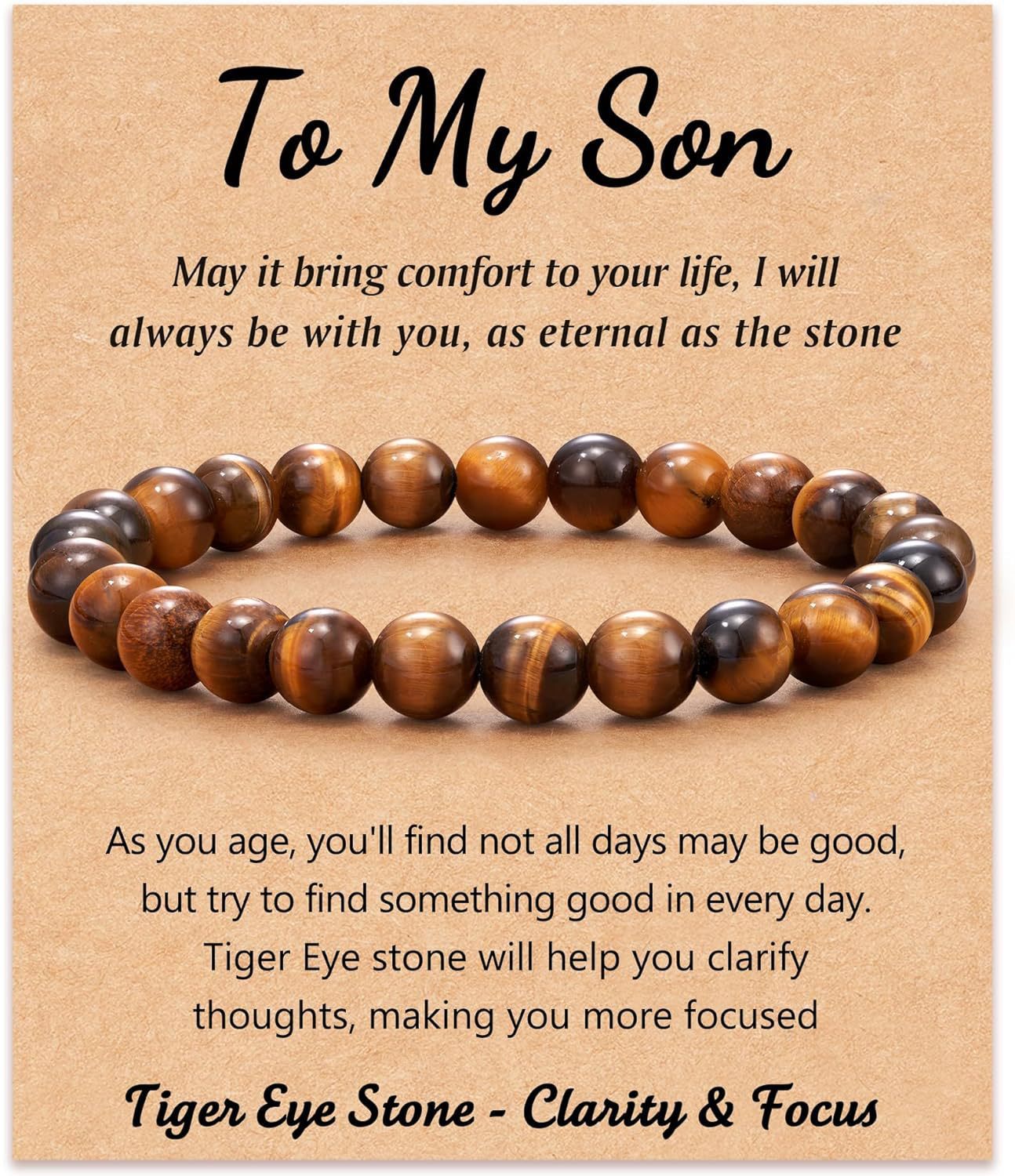 Tigers Eye to my son Card