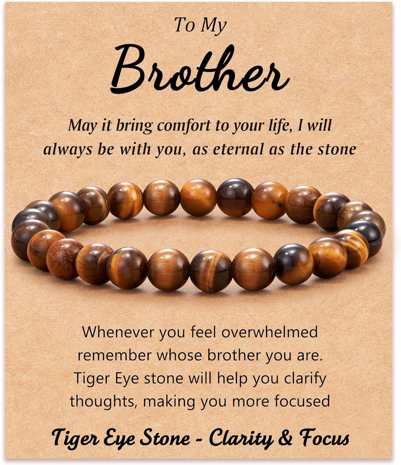 Tigers Eye to my brother Card