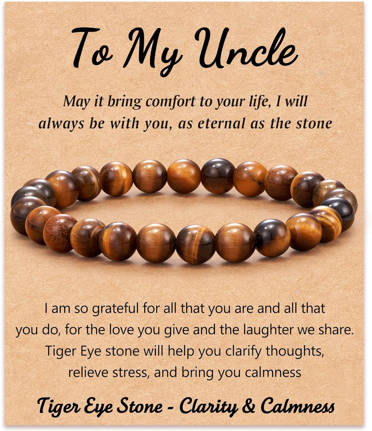 Tigers eye to my uncle card