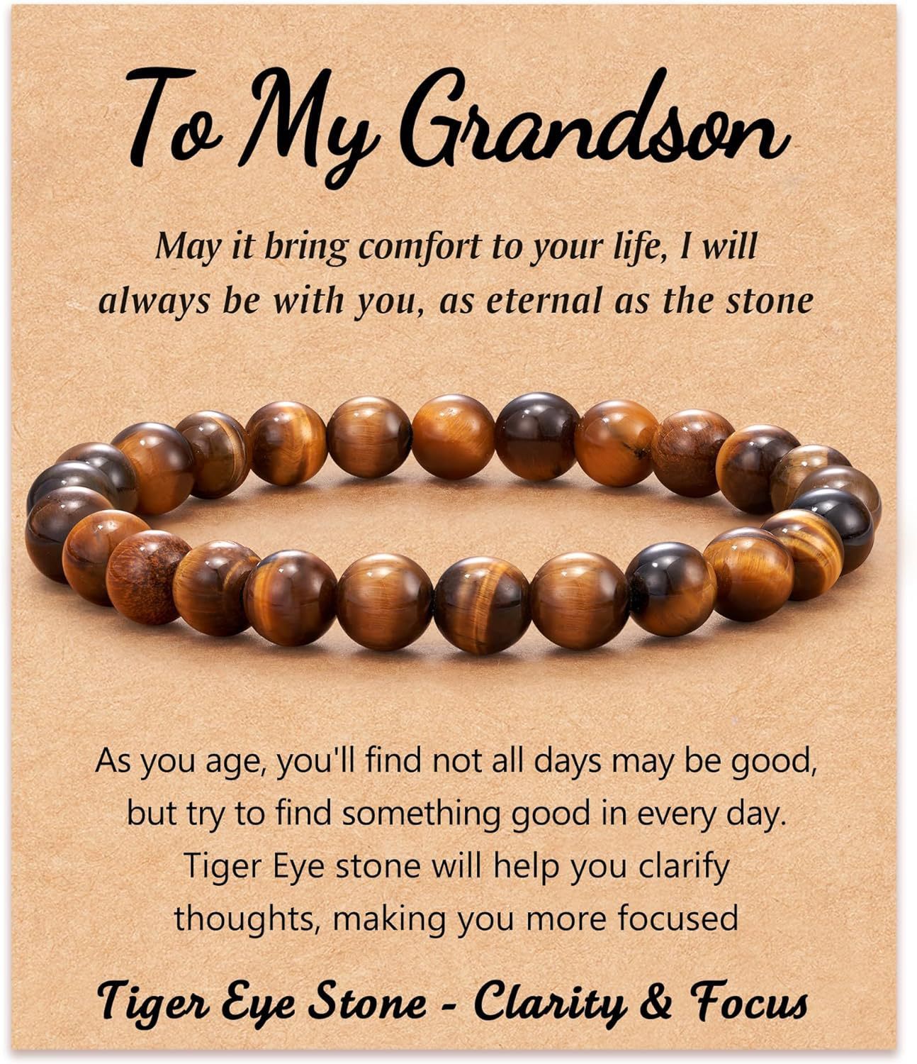 Tigers Eye to my grandson Card