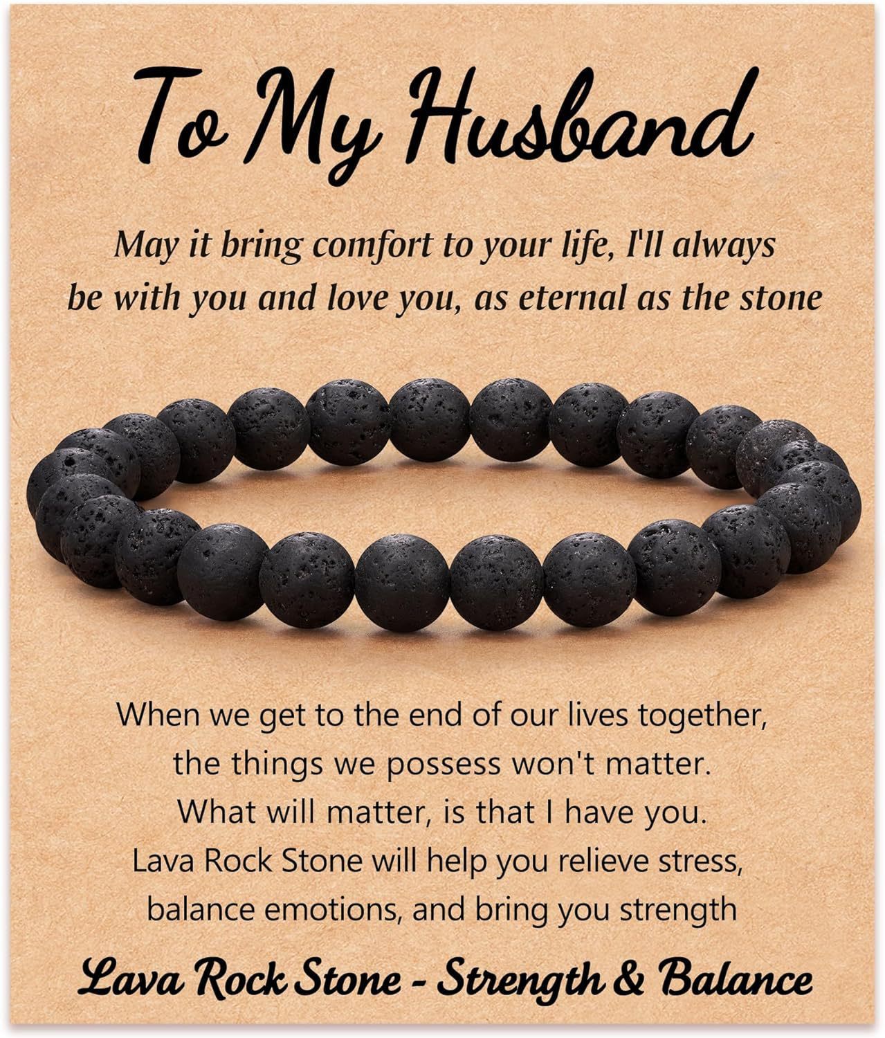 Volcanic Stone to my husband Card