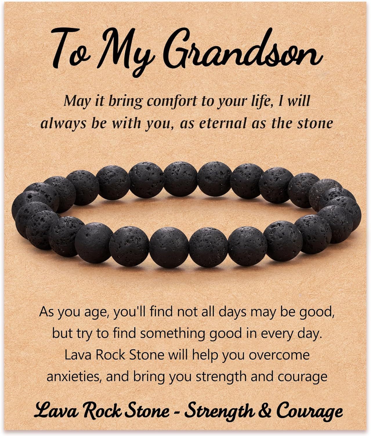Volcanic Stone to my grandson Card