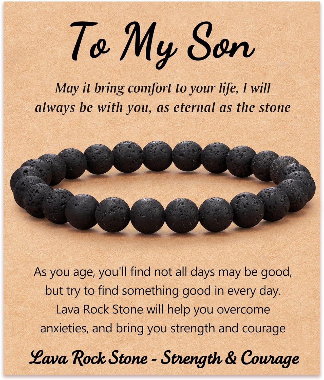 Volcanic Stone to my son Card