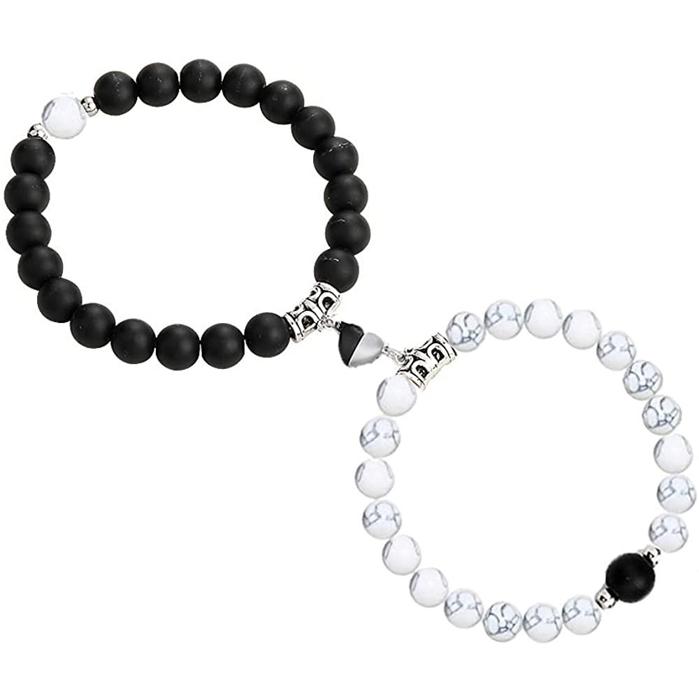 White Turquoise frosted black and white heart