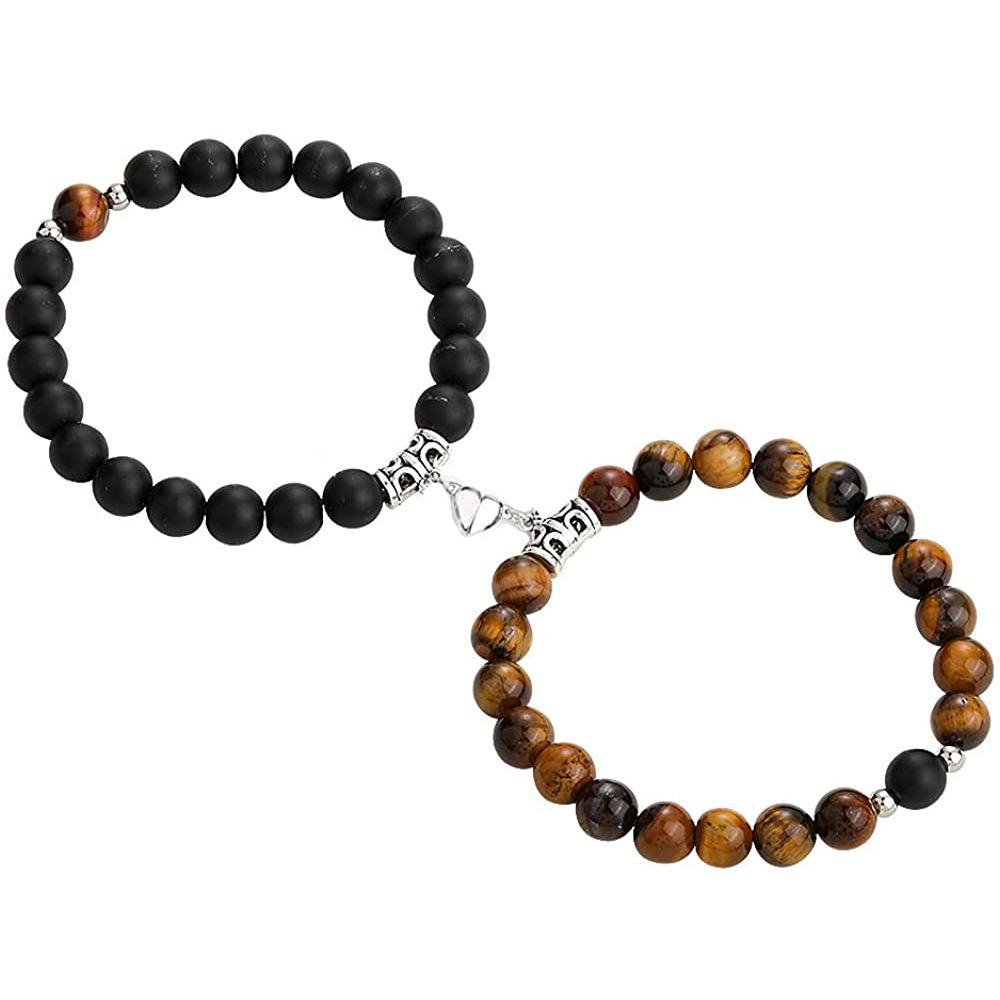 Frosted Tiger Eye Heart