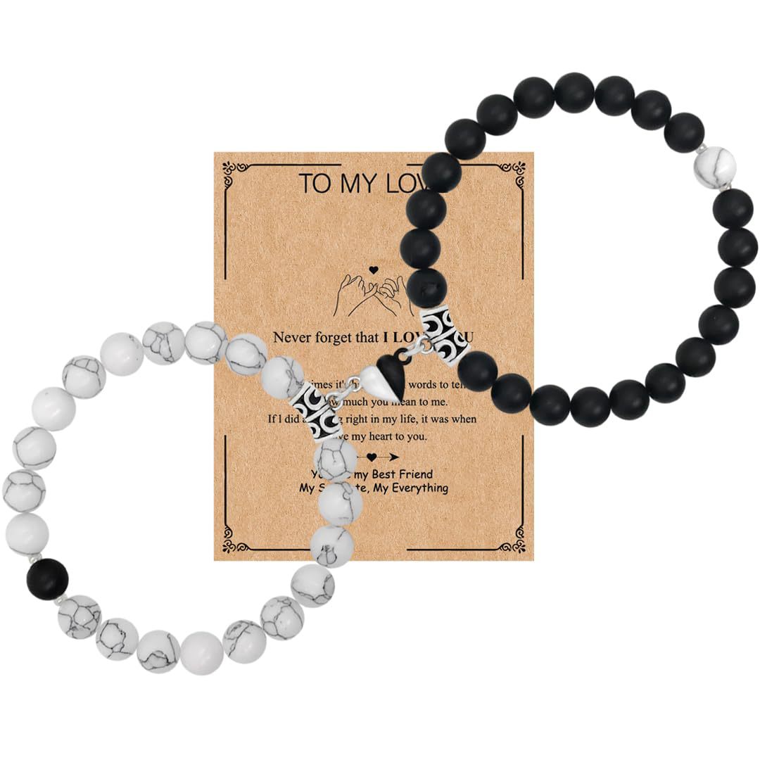 White Turquoise frosted black and white heart-Love