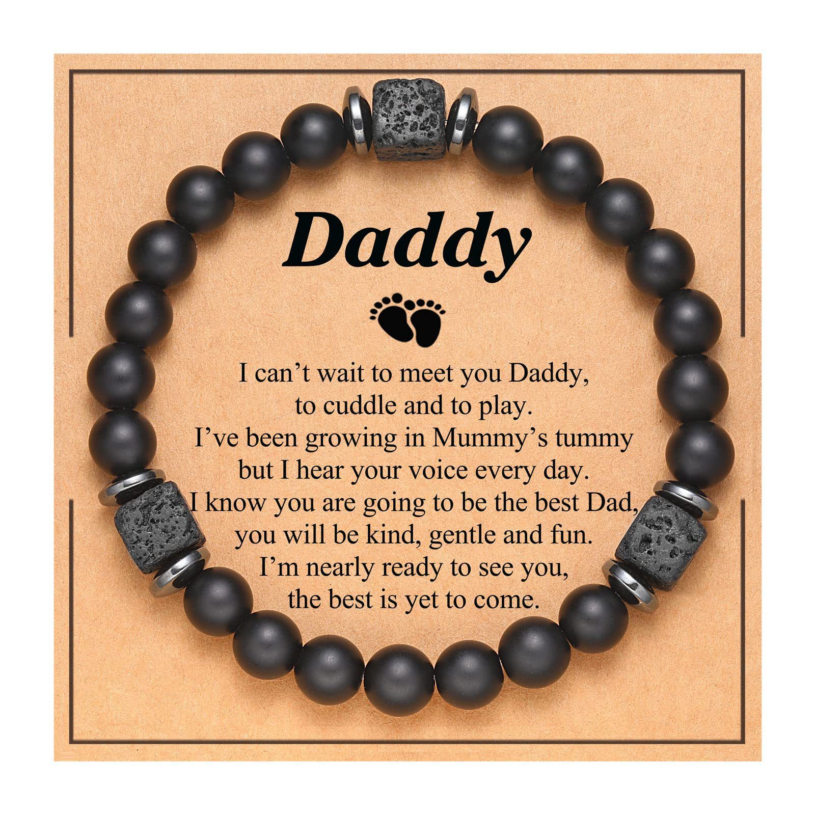 Volcanic Stone Bracelet Daddy Card