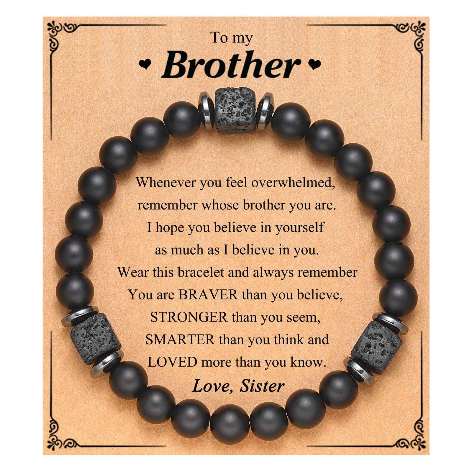 Volcanic Stone Bracelet Brother Card