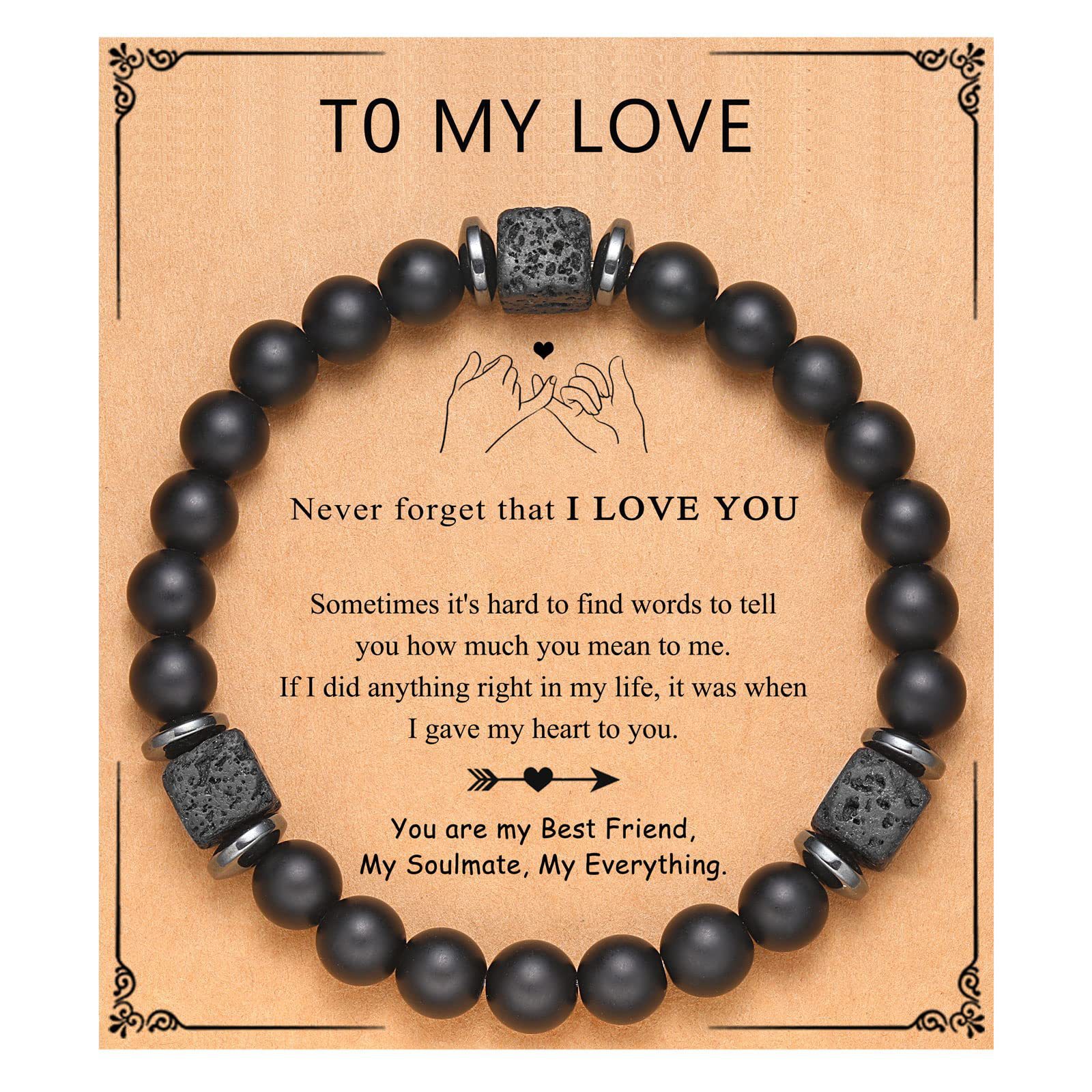 Volcanic Stone Bracelet Love Card