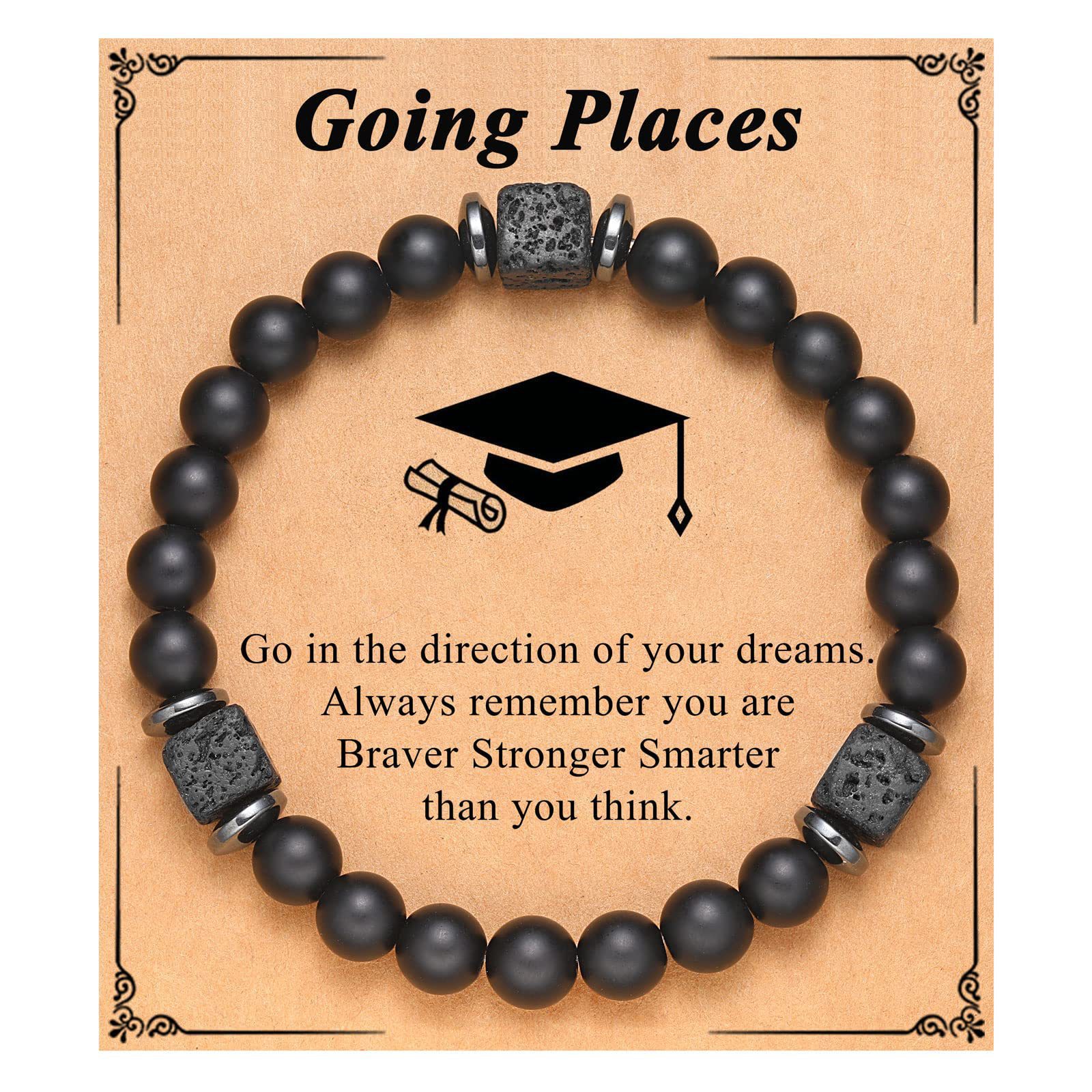 Volcanic Stone Bracelet Going places Card