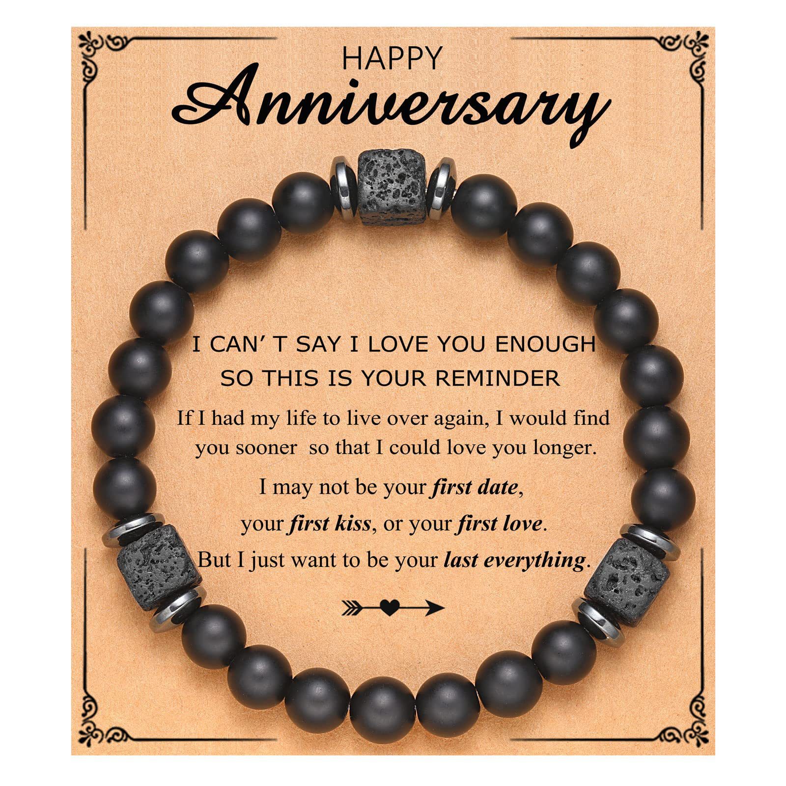 Volcanic Stone Bracelet Anniversary Card