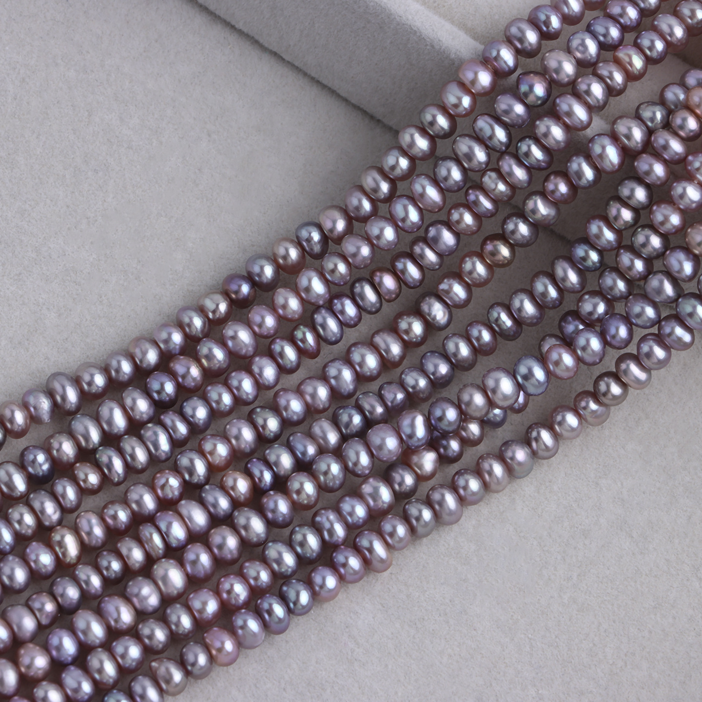 Purple 4-5mm abacus beads 1 string