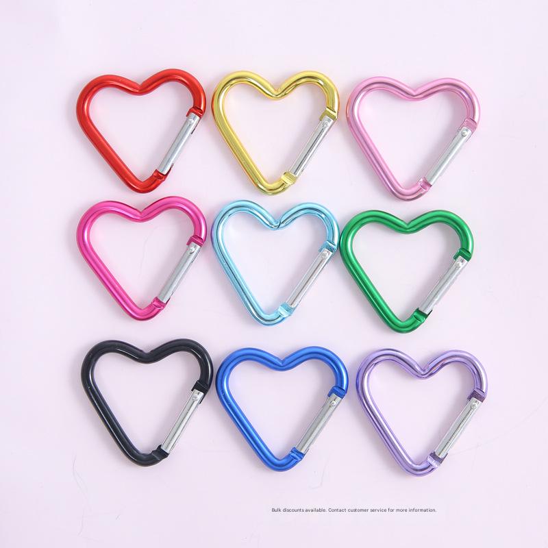 [mixed colors randomly sent] electroplated love spring buckle