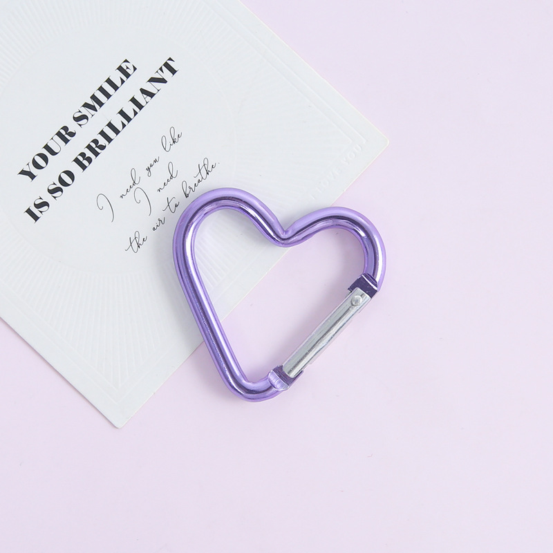 [purple] electroplated love spring buckle