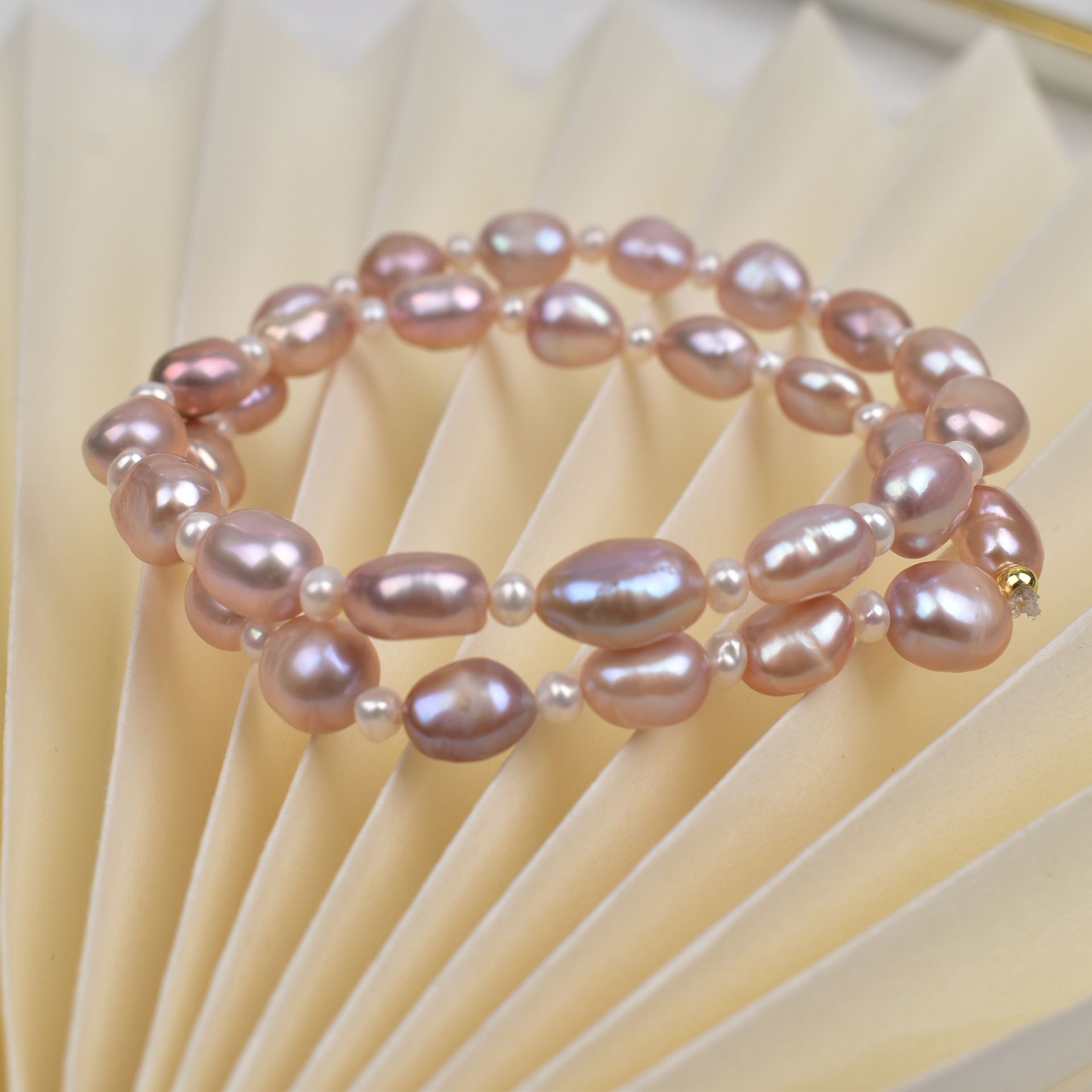 Natural purple/two circles stacked belt