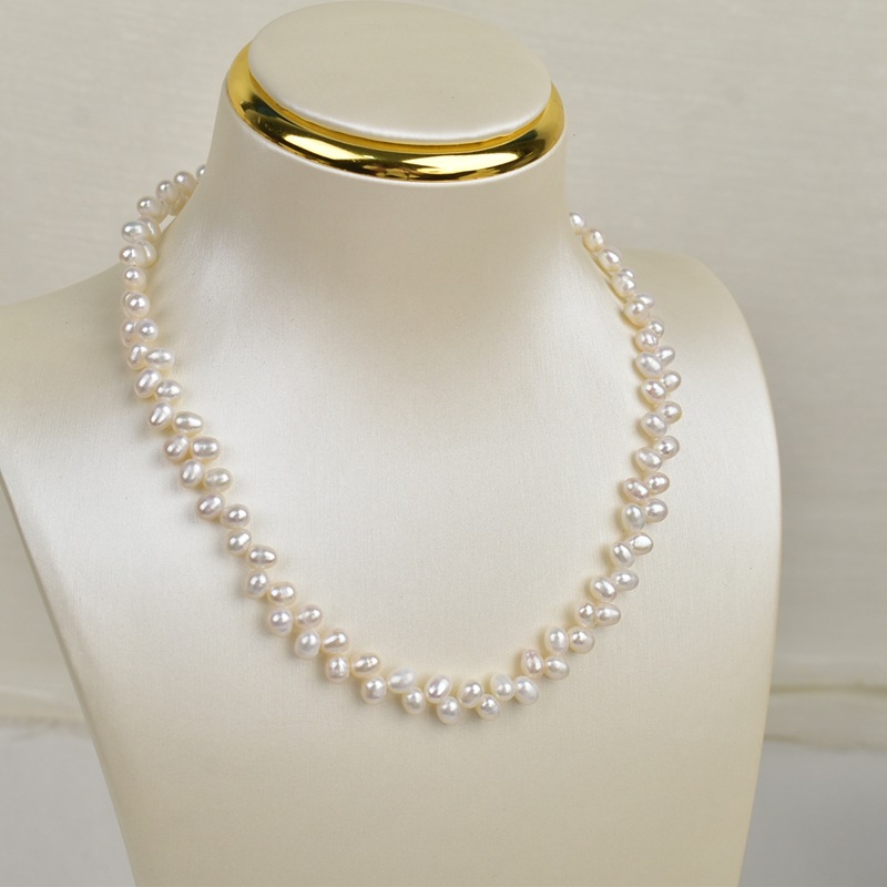 4-5mm wheat ear pearl necklace [white]