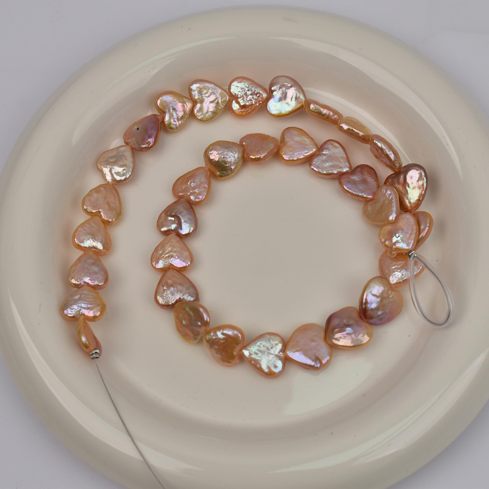 Natural pink baroque heart