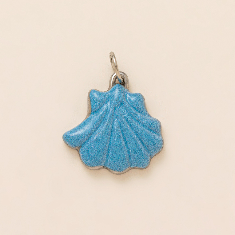 Scallop blue pendant 6