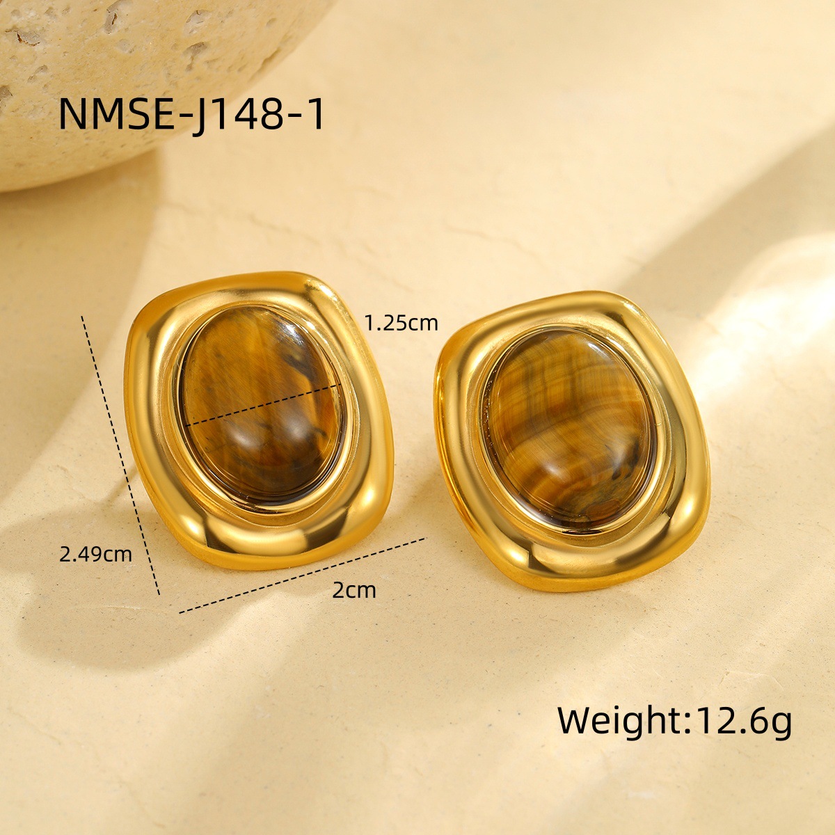 Nmse-j148-1 gold earrings