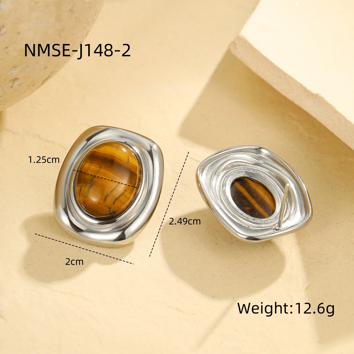 Nmse-j148-2 silver earrings