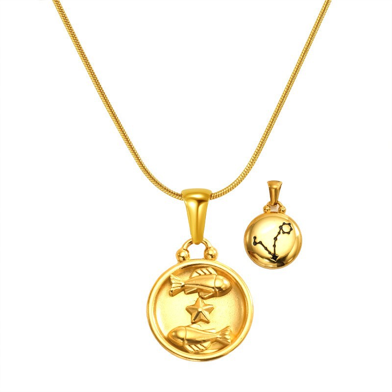 Sp343g-12 (pisces) snake chain