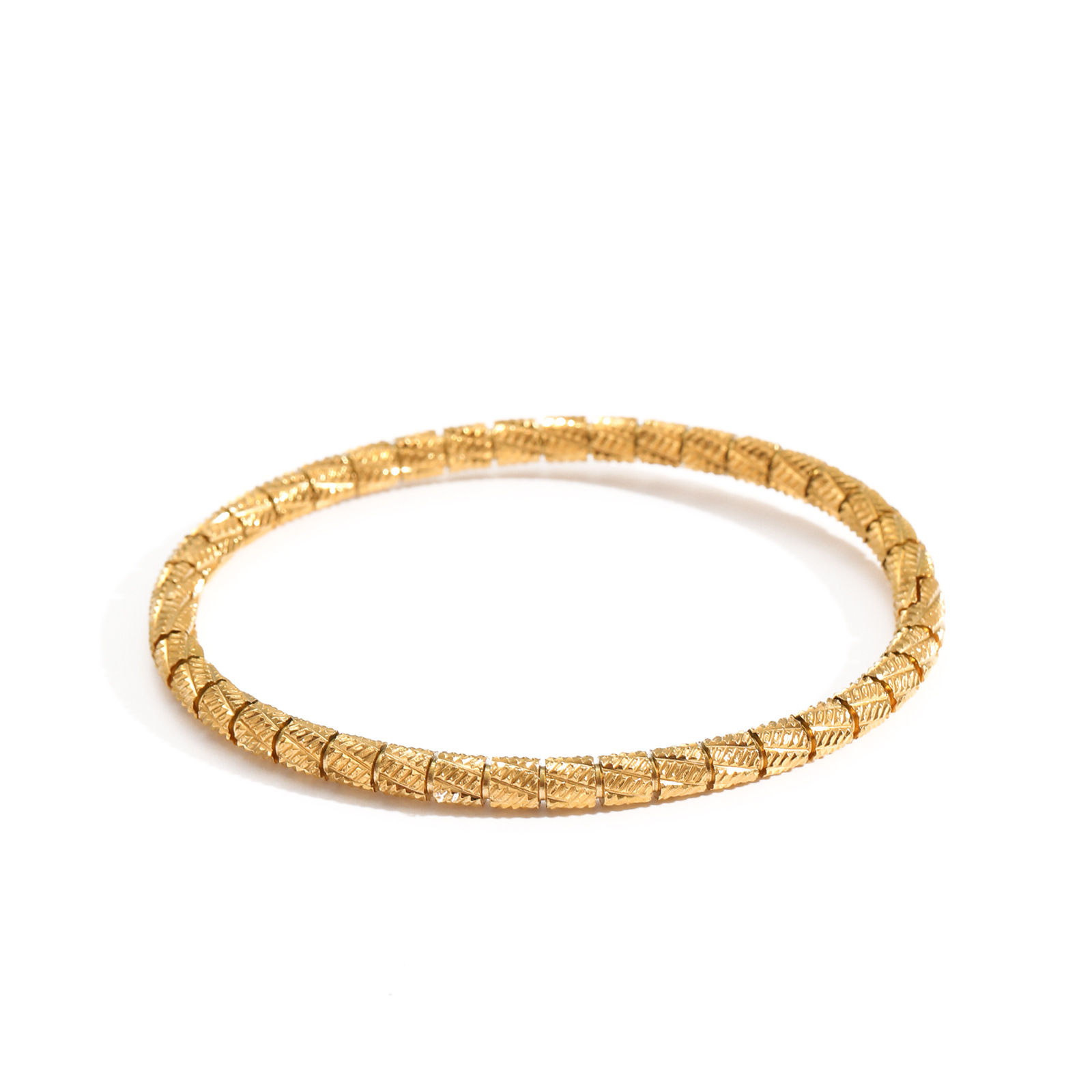 Twisted flower cylindrical bracelet