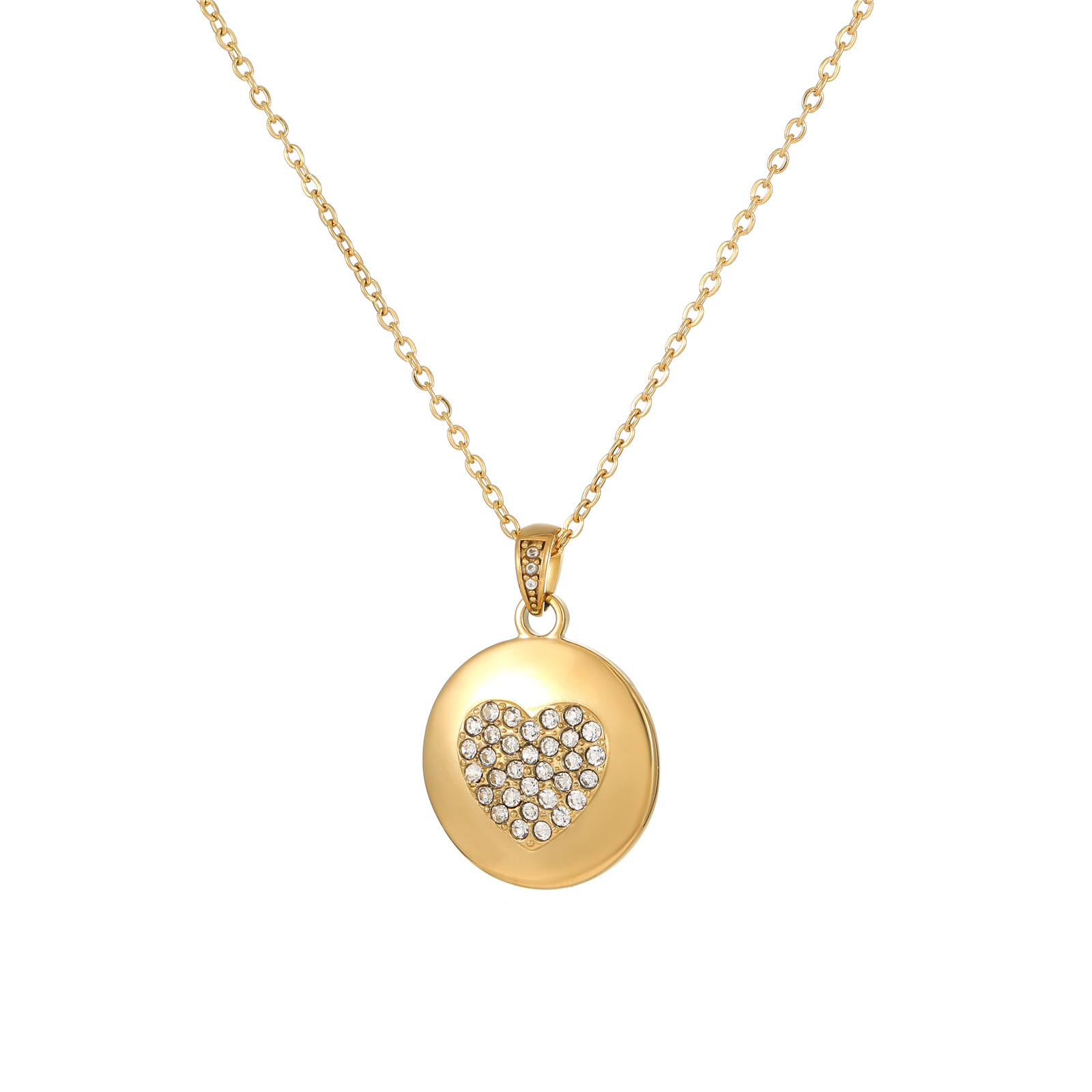 Gold medallion necklace
