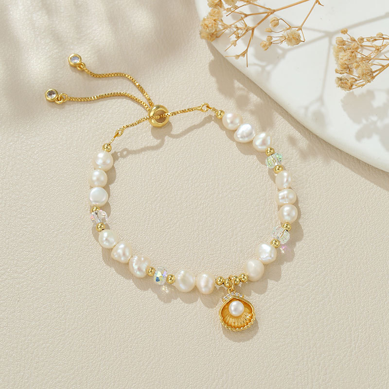 B4287 natural pearl shell crystal