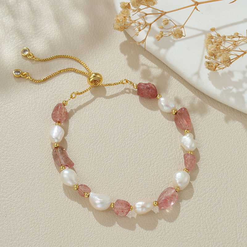 B4287 natural pearl strawberry crystal gravel