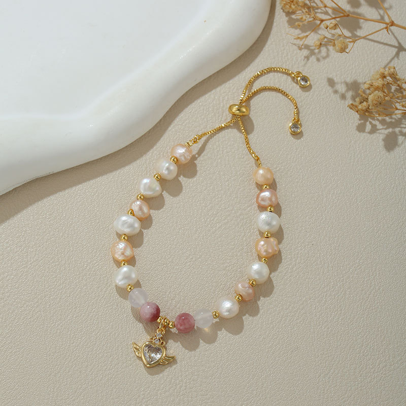 B4277 natural pearl love wings