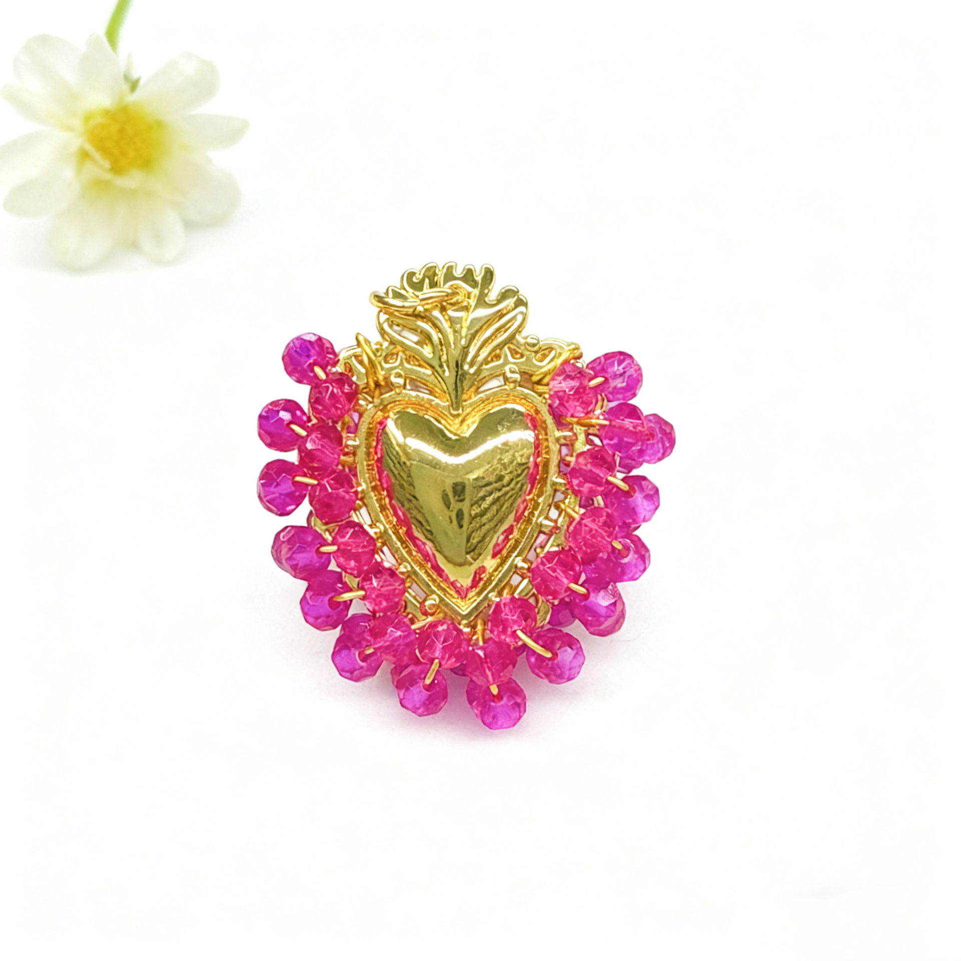 Rose red love pendant