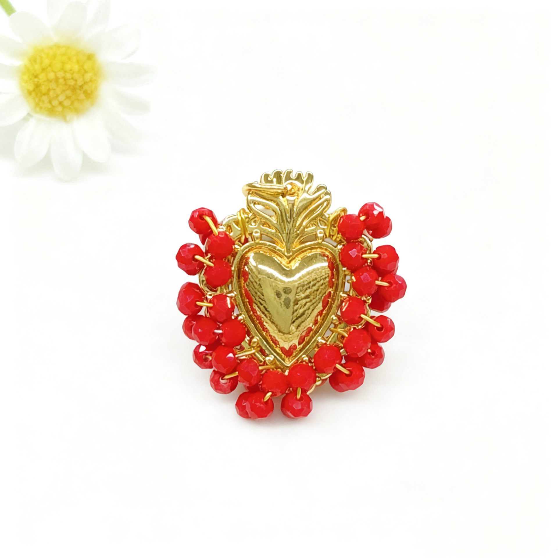 Big red love pendant