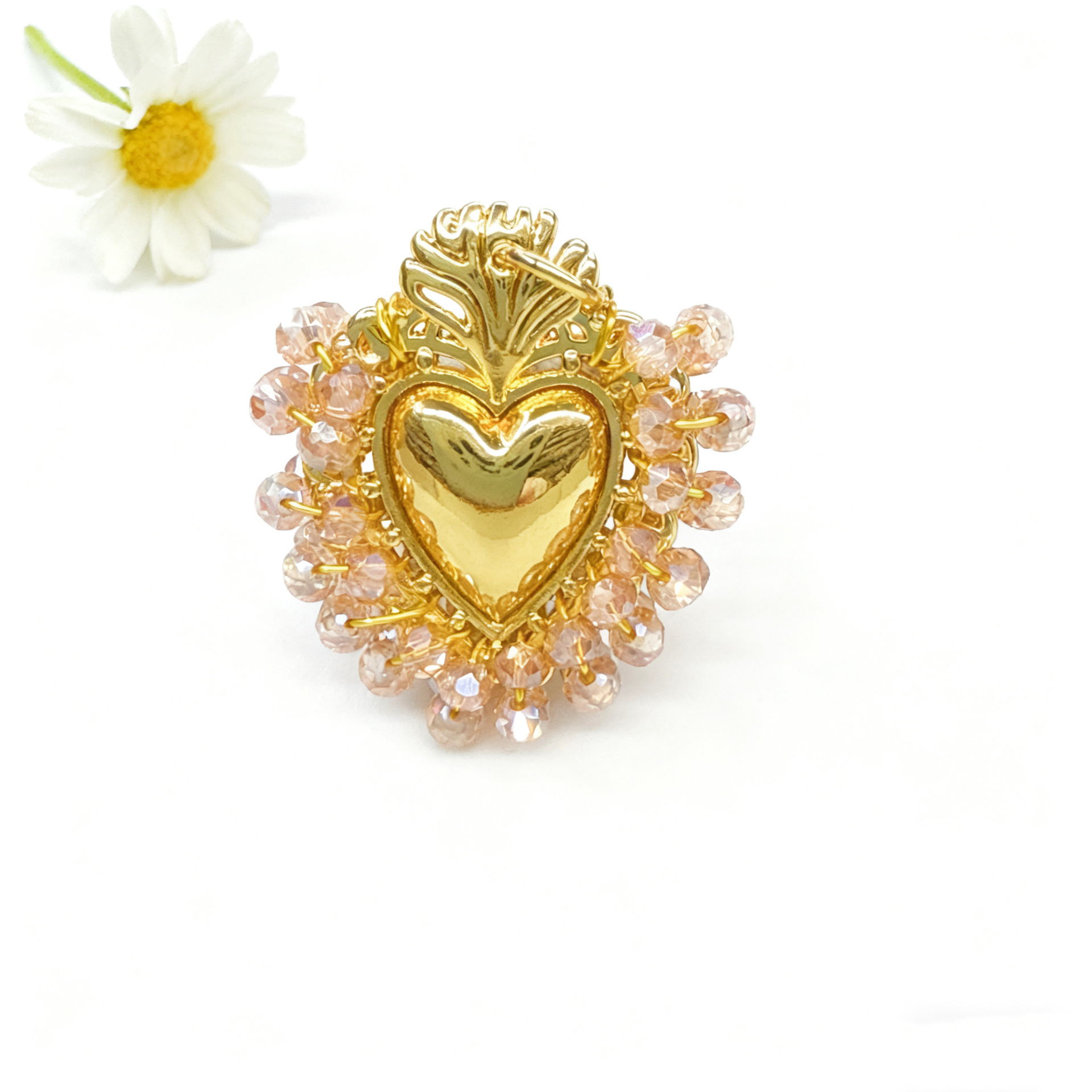 Champagne color love pendant