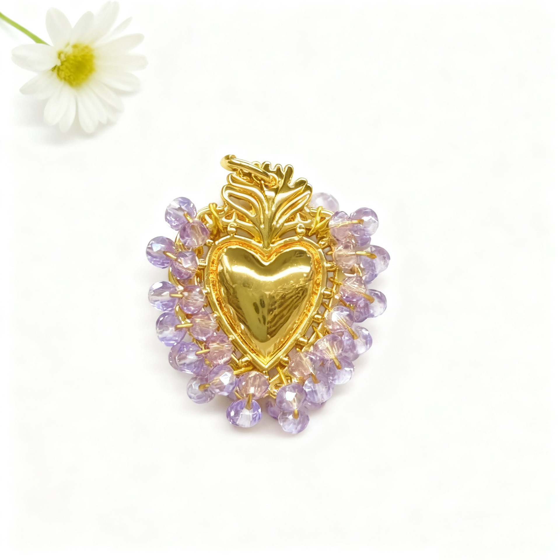 Light purple love pendant