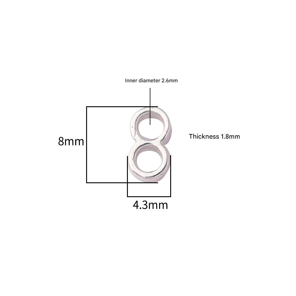 8-word accessories-plain silver single