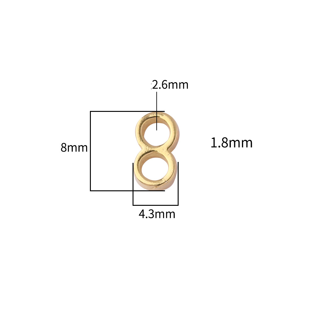 8 Word accessories-gold color single