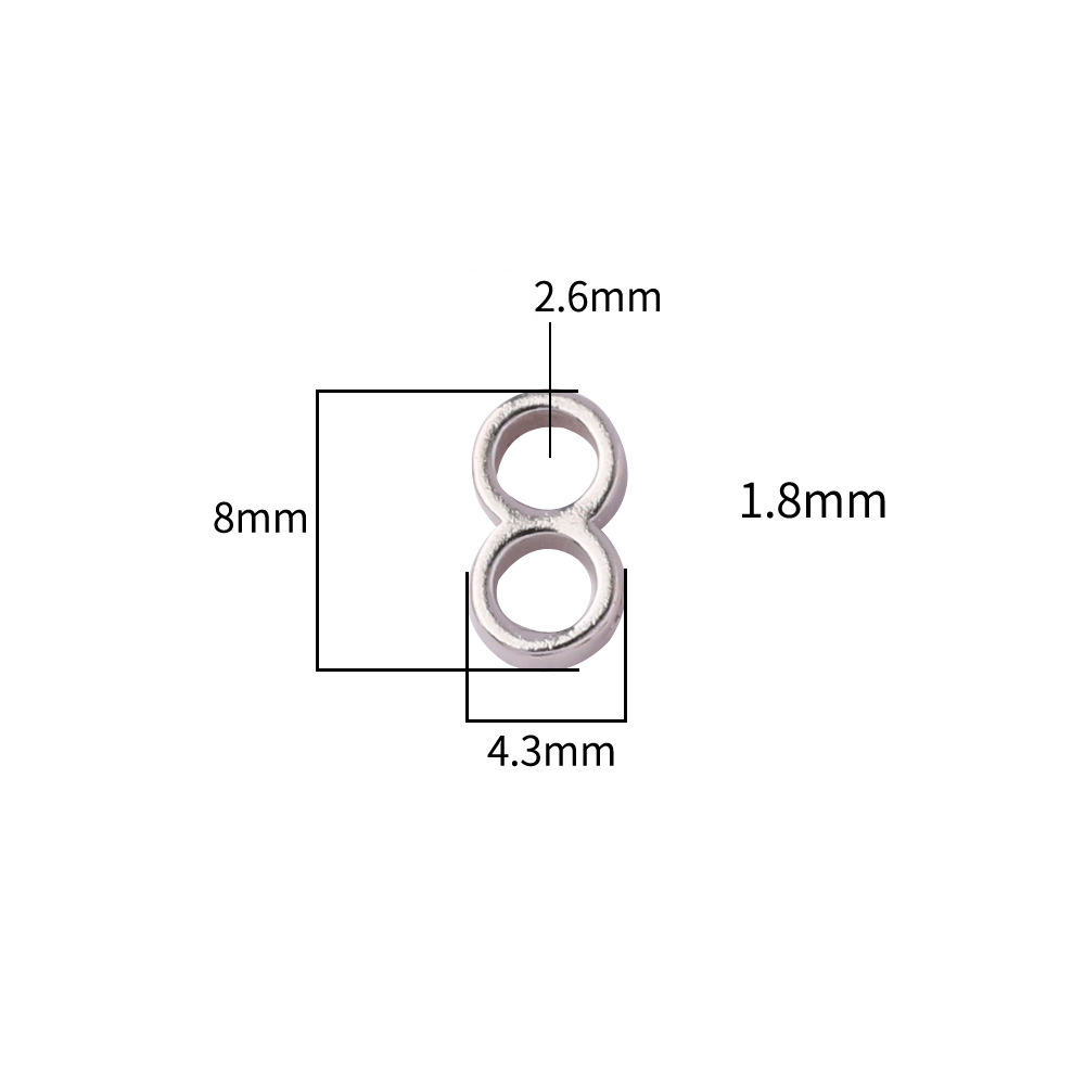 8 Word accessories-white gold single