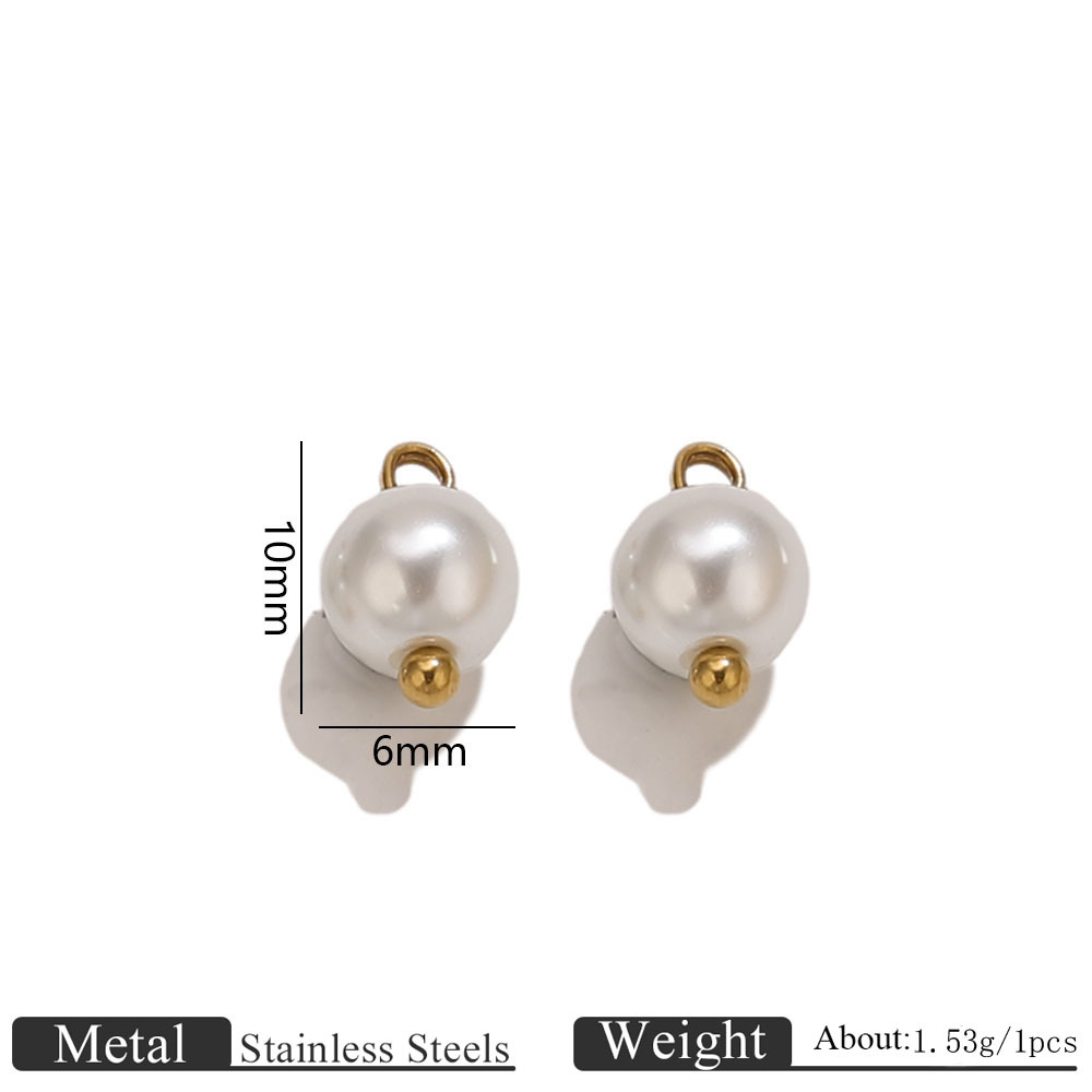 6mm gold pearl pendant